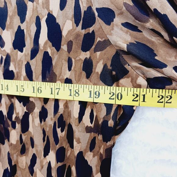 Blouse Size M Y2K Mob Wife Glam Chic Bold Femme Going-Out Top Animal Print Luxe - Picture 7 of 12